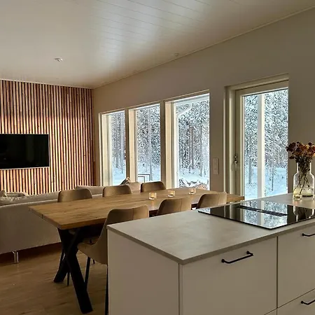 Vila Kataja With Winter Forest Landscape And Wi-fi Rovaniemi
