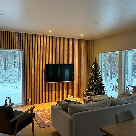 Kataja With Winter Forest Landscape And Wi-fi ヴィラ *